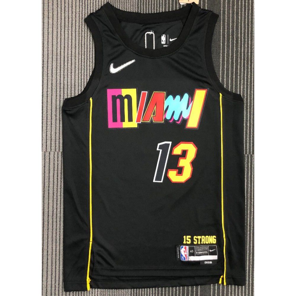 Men's Miami Heat Bam Adebayo #13 Black 2021/22 Swingman Jersey - City Edition-Pro Kit Vault | Brand New 26/27 Sports Jerseys